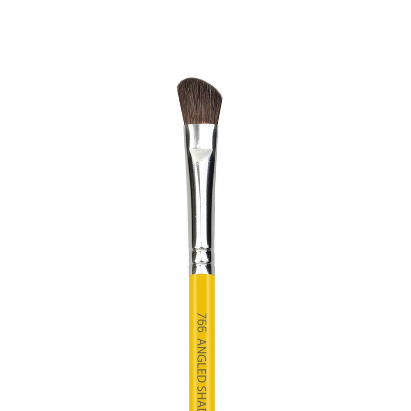 Bdellium Tools Professional Makeup Brush - Studio Series 766 Angled Shadow - With Soft Natural Fibers, For Applying Eyeshadow (Yellow, 1pc) - Image 2